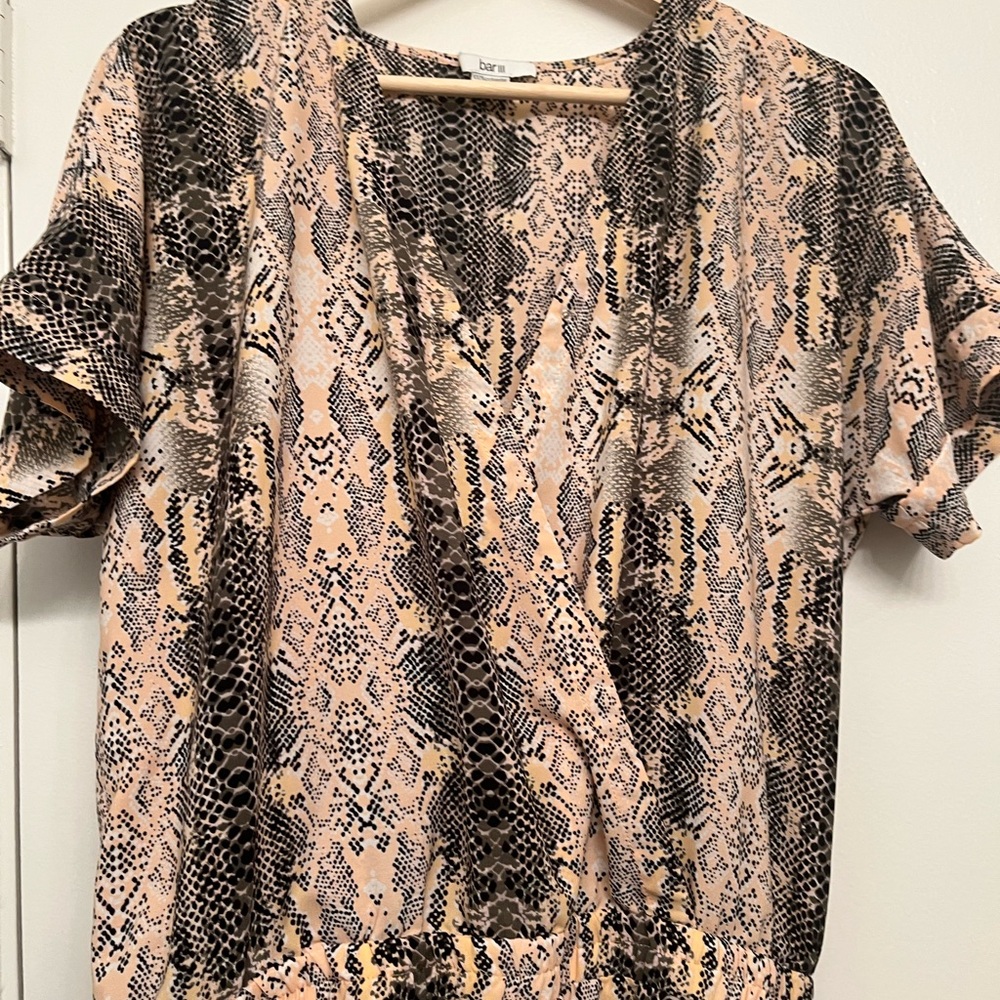 Snakeskin Print Romper